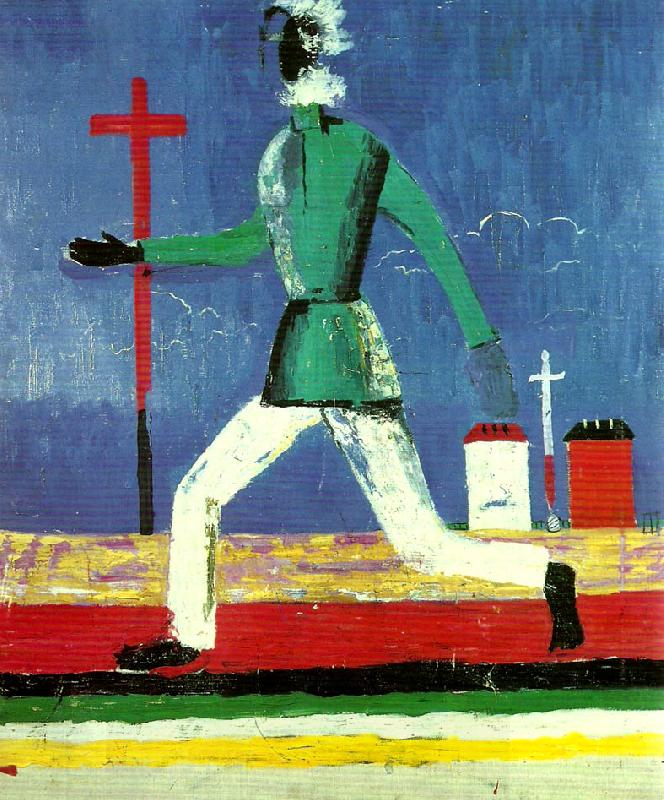 Kazimir Malevich running man oil painting picture